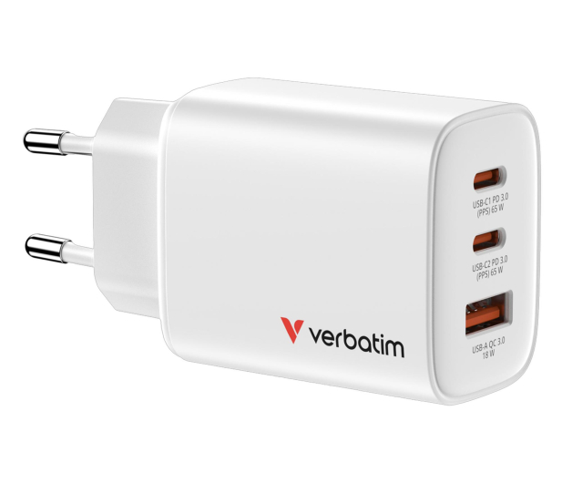 Verbatim Ładowarka sieciowa Essentials GaN 65W biały 32353 - 1417012 - zdjęcie